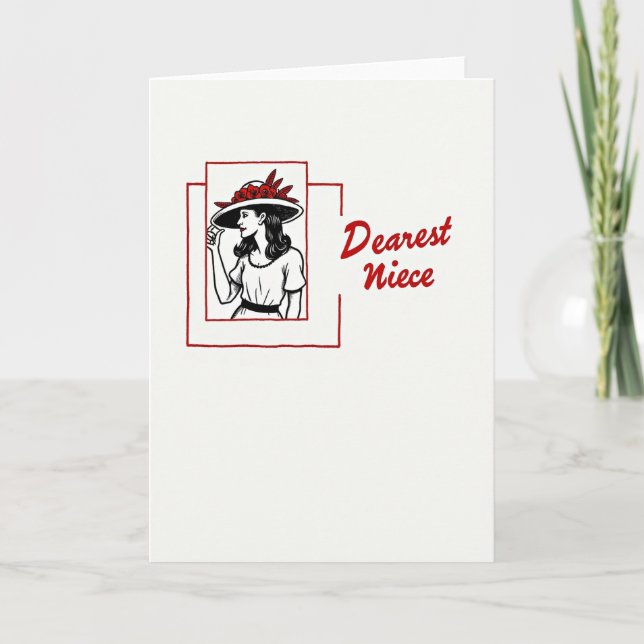 Elegant Mom Illustration Card (Front)