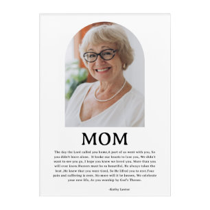 Elegant Mom Memorial Photo Keepsake Acrylic Print