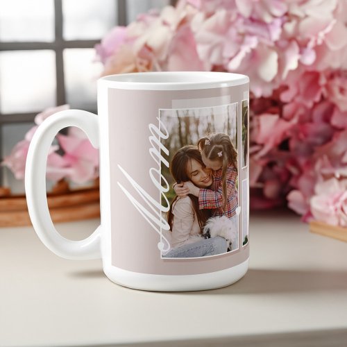 Elegant Mom Script Snapshot Mothers Day Photo Coffee Mug