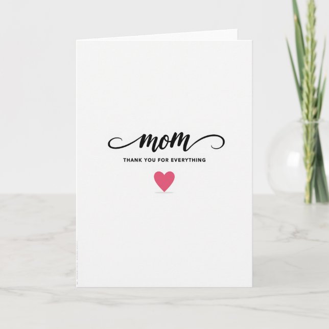 Elegant Mom Thanks Card (Front)