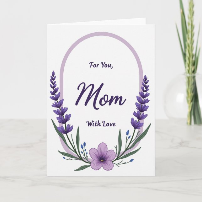 Elegant Mom With Love Art Card (Front)