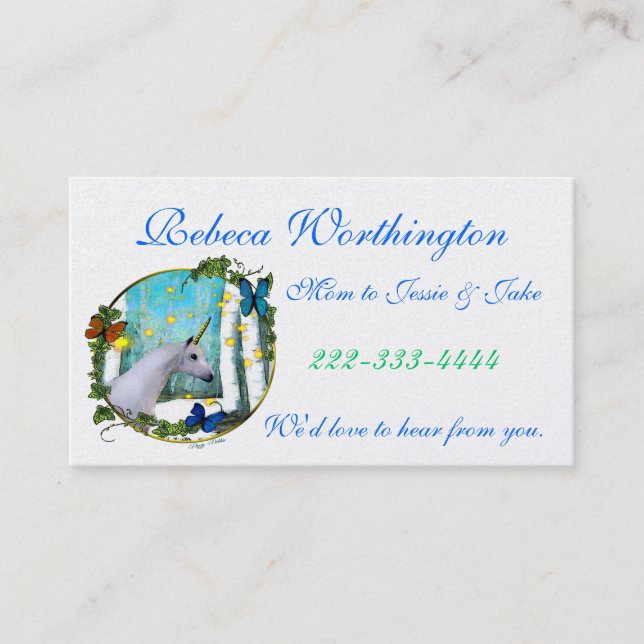 Elegant Mommy Calling Card (Front)