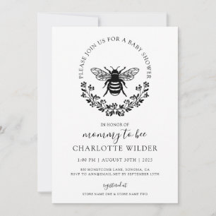 Elegant Mommy To Bee Baby Shower Invitation