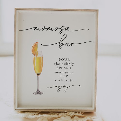 Elegant Momosa Bar Baby Shower Sign