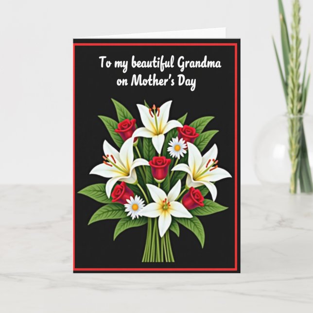 Elegant Moms Bouquet Card (Front)