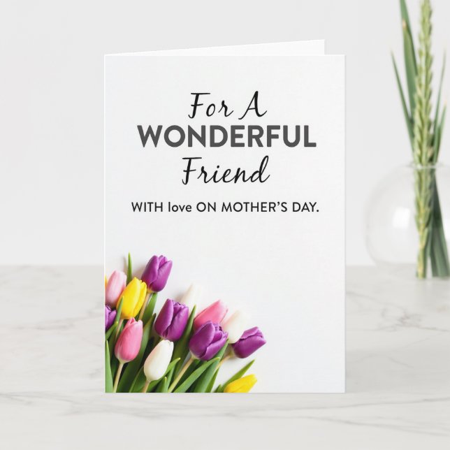 Elegant Moms Day Blossom Card (Front)