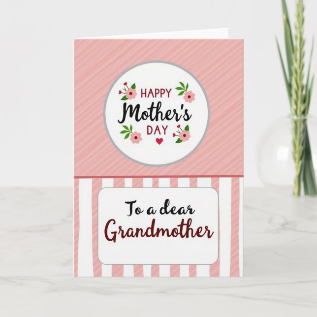 Elegant Moms Day Greeting Card (Front)