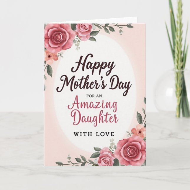Elegant Moms Day Message Card (Front)