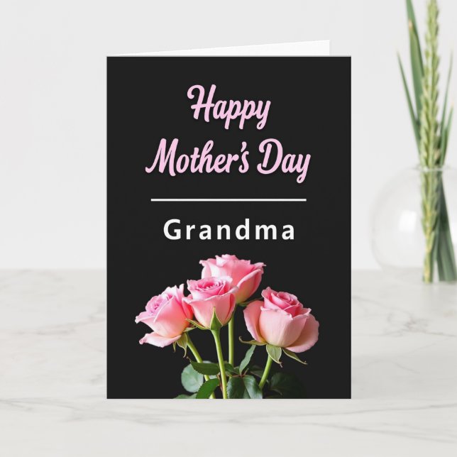 Elegant Moms Day Wishes Card (Front)