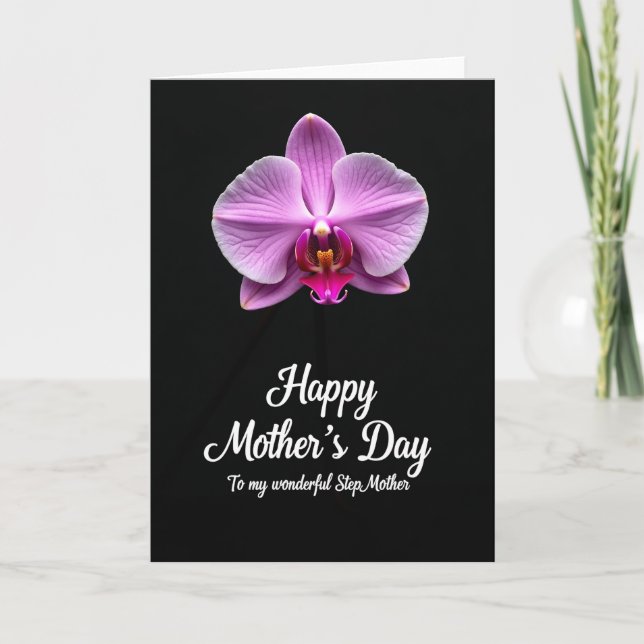 Elegant Moms Orchid Bloom Card (Front)