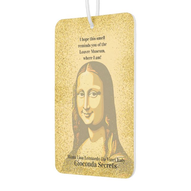 Elegant Mona Lisa Gioconda Leonardo Da Vinci Art Air Freshener (Left)