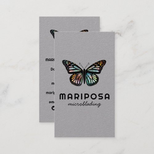 Elegant Monarch Butterfly Esthetician Beauty Salon Business Card