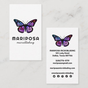 Elegant Monarch Butterfly Esthetician Beauty Salon Business Card