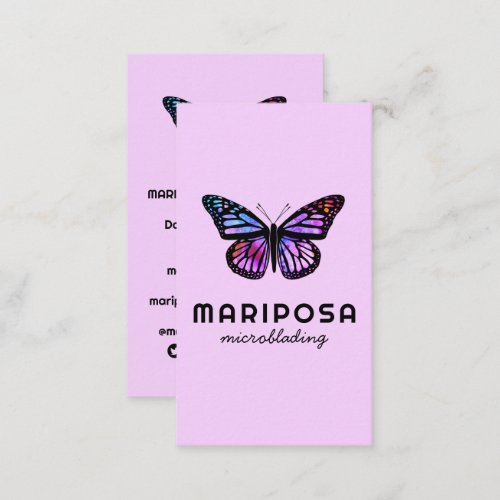 Elegant Monarch Butterfly Esthetician Beauty Salon Business Card