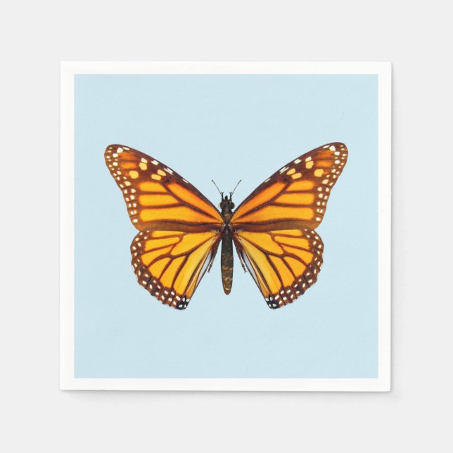Elegant Monarch Butterfly Party Napkins (Front)