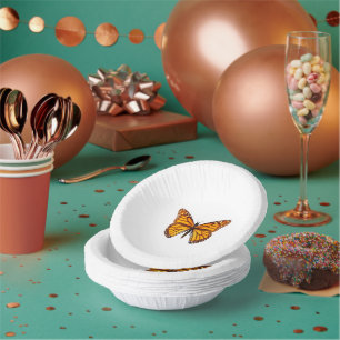 Elegant Monarch Butterfly Party Paper Bowls