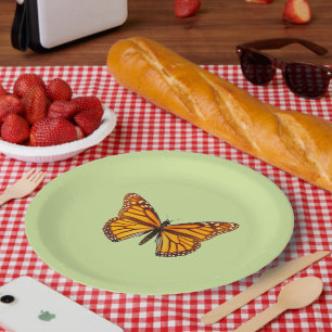 Elegant Monarch Butterfly Party Paper Plates