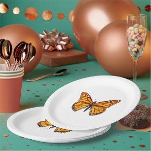 Elegant Monarch Butterfly Party Paper Plates