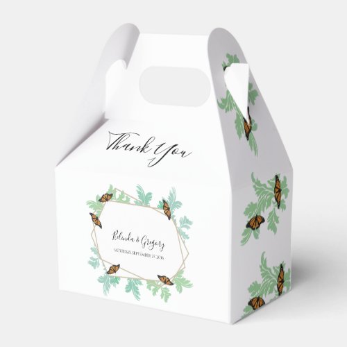 Elegant Monarch Butterfly Wedding Favor Box