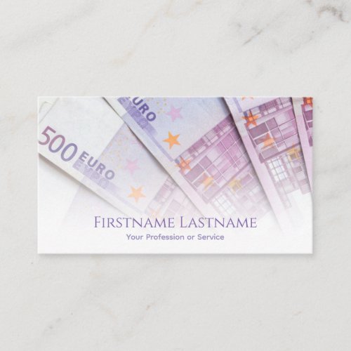 Elegant money business card for financial experts