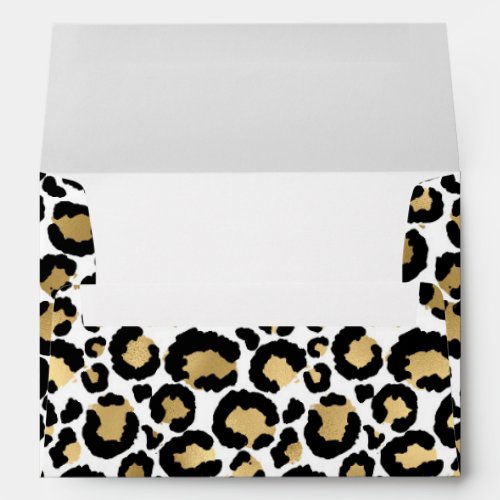 Elegant Monochromatic Leopard Spots Wild Glam Envelope