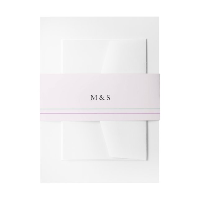Elegant Monochromatic Lilac Personalized Invitation Belly Band (Front Example)