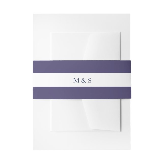 Elegant Monochromatic Purple Personalized Invitation Belly Band (Front Example)
