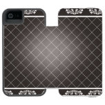 Elegant Monochrome Damask iPhone wallet case