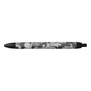 Elegant Monochrome Fleur Vintage Pattern  Pen