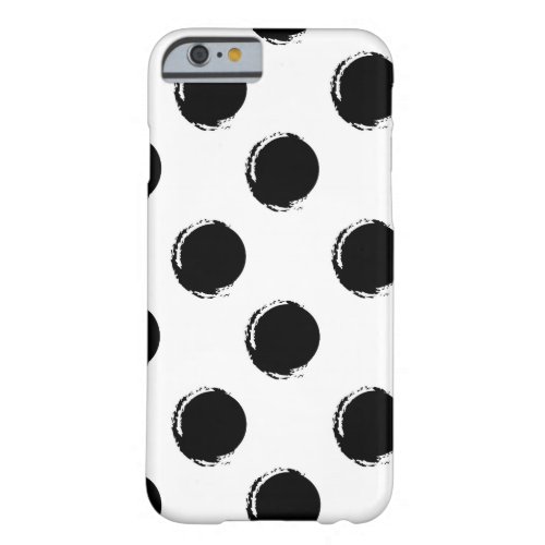 Elegant Monochrome Hand Painted Polka Dot Barely There iPhone 6 Case