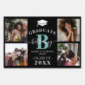 Elegant Monogram 4 Photo Graduate Graduation Yard Sign | Zazzle