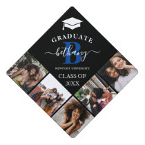 Elegant Monogram 5 Photo Graduation Cap Topper Elegant Monogram 5 Photo Graduation Cap Topper