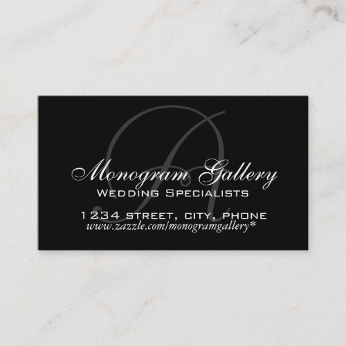 Elegant Monogram A Customizable Business Card