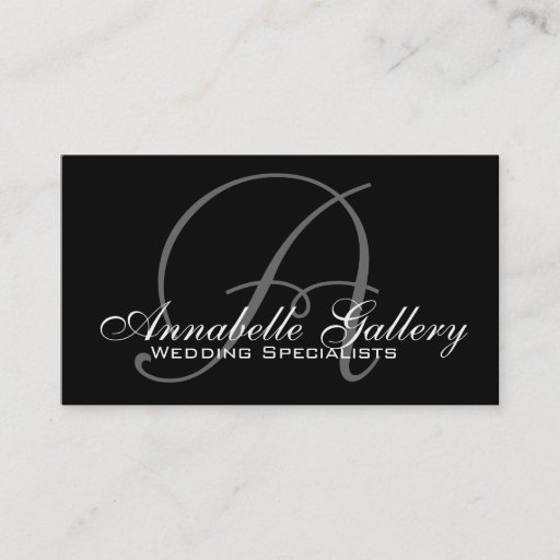 Customizable Elegant Monogram A Customizable Business Card