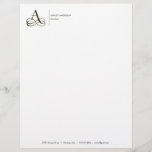 Elegant Monogram "A" Letterhead<br><div class="desc">For a short and sweet letter to a dear friend, or business associate these monogram sheets are a staple of any stationery wardrobe. Add an understatedly elegant monogram for the perfect amount of personality. *Wording is fully customizable and text fields can be deleted if necessary. For other Initials please visit...</div>