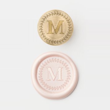 Elegant Monogram and Floral Wreath
