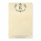 Elegant Monogram and Name | Custom Vintage Paper