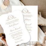 Elegant Monogram Beige Cream Formal Wedding Invitation<br><div class="desc">Delight friends and family with this elegant wedding invitation showcasing exquisite fine hand drawn leafy botanical monogram with bride and groom's initials. Clean and simple design full of elegance and grace with hand written calligraphy details. Elegant design with parents names. Several card shape options to choose from. Part of our...</div>