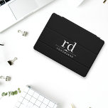 Elegant Monogram Black and White Groomsmen Gift<br><div class="desc">Looking for a practical and stylish groomsmen gift? Look no further than this sophisticated iPad cover, featuring black and white Classic Monogram Initials. The sleek design and high-quality materials make it the perfect addition to any workspace or travel bag. Whether you're looking for the perfect addition to a best man...</div>