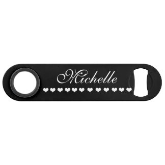 Elegant Monogram Black Bar Key