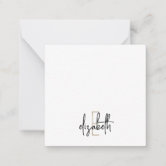 Elegant Black & Gold Script Logo Thank You Order Note Card