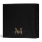 Elegant Monogram Black Gold Script Office School