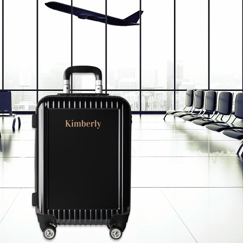 Elegant Monogram Black Luggage