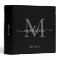Elegant Monogram Black White Script Name Recipe