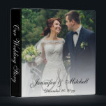 Elegant Monogram Black & White Wedding 3 Ring Binder<br><div class="desc">Elegant Monogram Black & White Wedding Binder with Photo. Design by Elke Clarke©. Available at www.zazzle.com/monogramgallery. Customize with your wedding photo, bride and groom name, last name initial, wedding date, and color and fonts. Newly weds can use to keep their wedding photos (photo sheets not included) or give away as...</div>