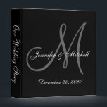 Elegant Monogram Black & White Wedding Binder<br><div class="desc">Elegant Monogram Black & White Wedding Binder or Planner. Design by Elke Clarke©2009. Available at www.zazzle.com/monogramgallery. Customize with your wedding information,  color scheme and fonts. This is a great way to stay organized,  keep your wedding photos or give away as gifts with wedding memories.</div>