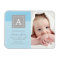 Elegant Monogram Block Baby Boy Sky Blue Birth