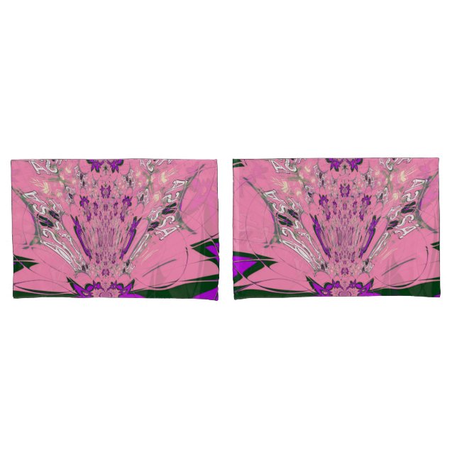 Elegant Monogram Bloom: Beautifully Personal Motif Pillow Case (Front-Set)