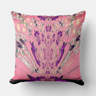 Elegant Monogram Bloom: Beautifully Personal Motif Throw Pillow