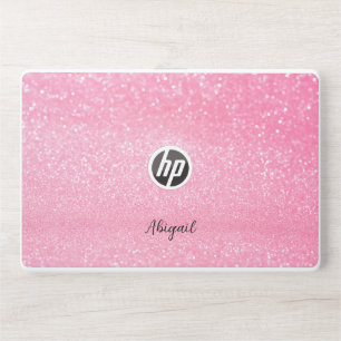 Elegant monogram blush dark pink Laptop skin